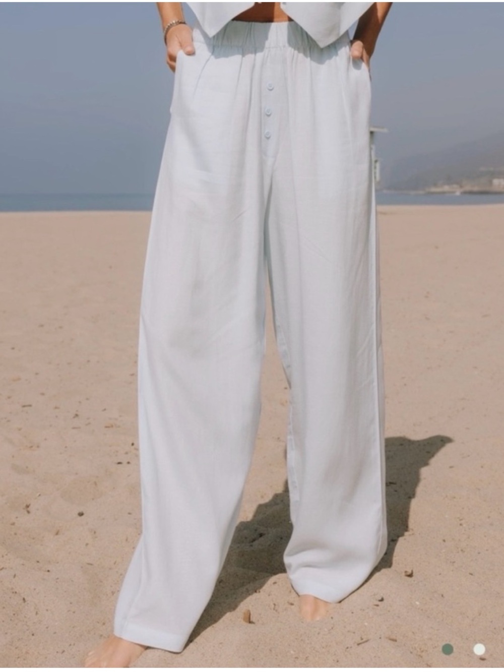 Daily Drills Linen light blue resort pants size XS/ S